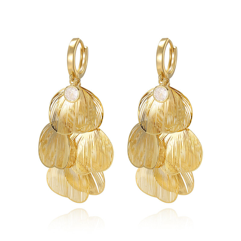 🍀Moteriški auskarai su lapo formos pakabuku-LT