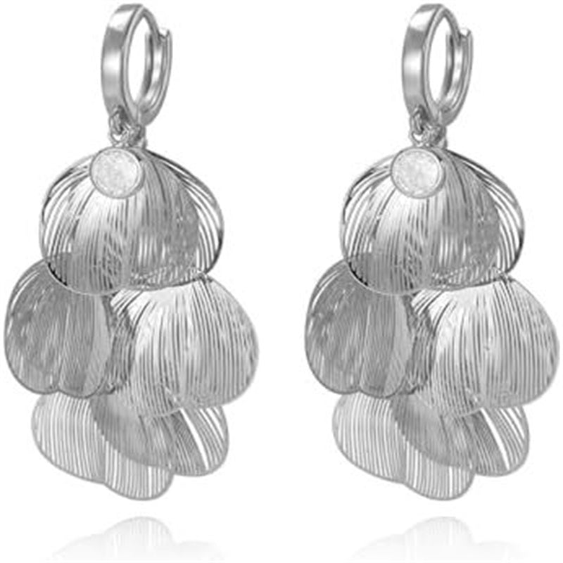 🍀Γυναικεία σκουλαρίκια με μενταγιόν σε σχήμα φύλλου-GR