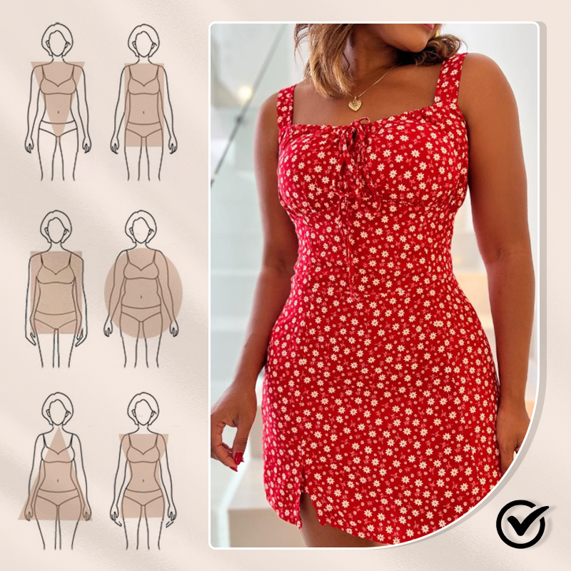 🌸Mini obleka s cvetličnim potiskom in špageti naramnicami-SI