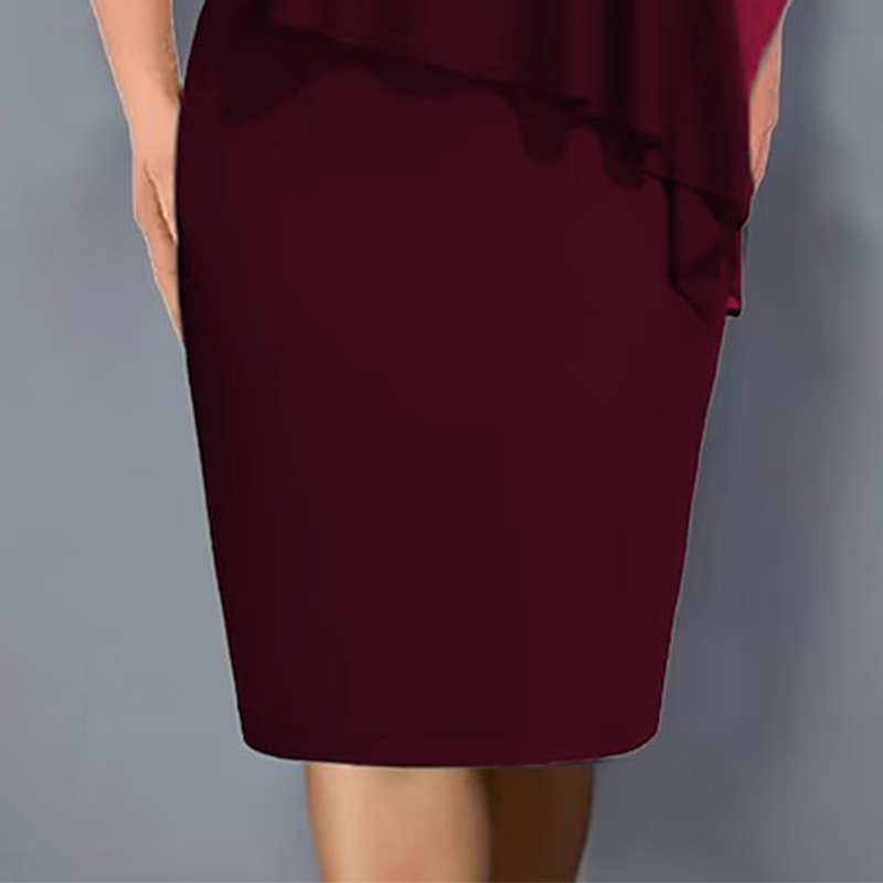 ✨Φόρεμα από σιφόν με V λαιμόκοψη και ένθετο στρας-GR