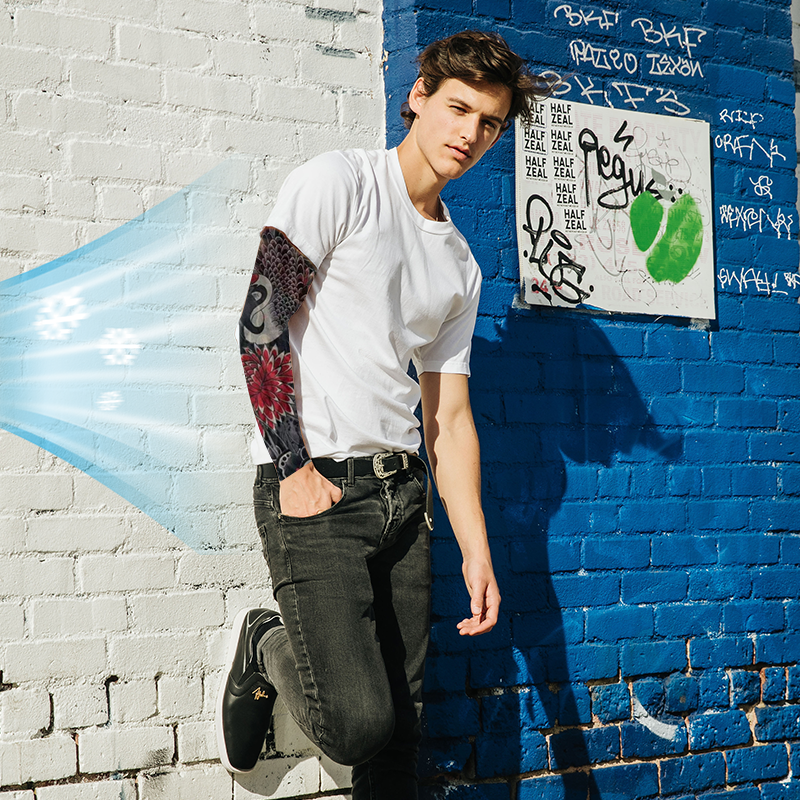 🔥Nov trend ❤️‍🔥 Ultra tanki sončni rokavi z vzorcem tetovaže-SI