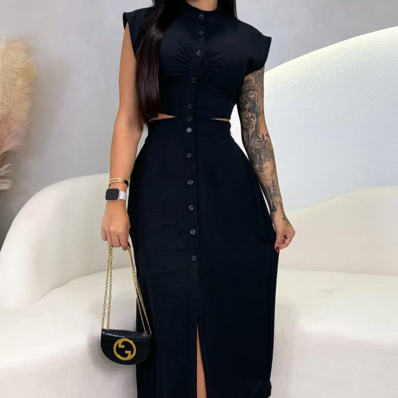 【S-2XL】👗Ženska elegantna obleka z razcepom-SI