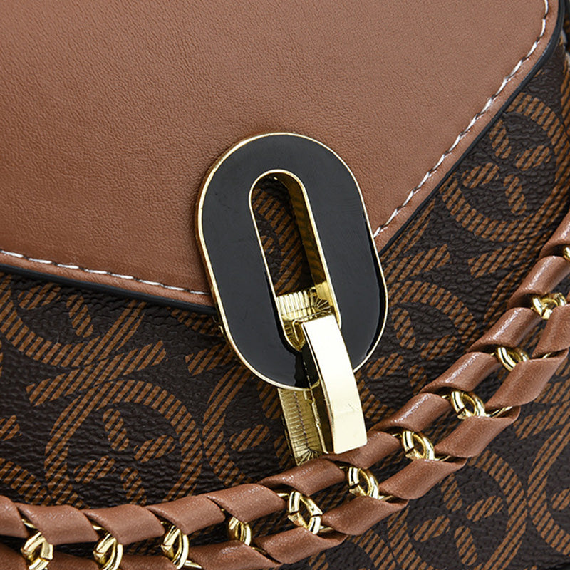 Γυναικεία μοντέρνα δερμάτινη τσάντα χιαστί-GR