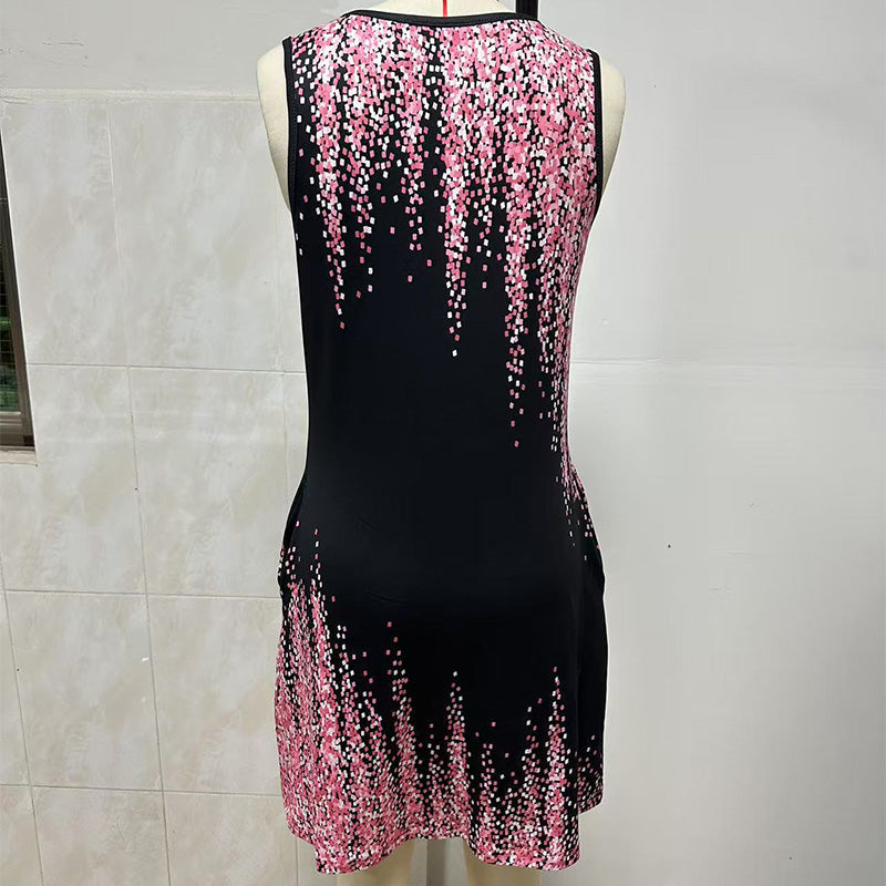 ✨Madinga, berankovė moteriška suknelė su raštu🦋-LT