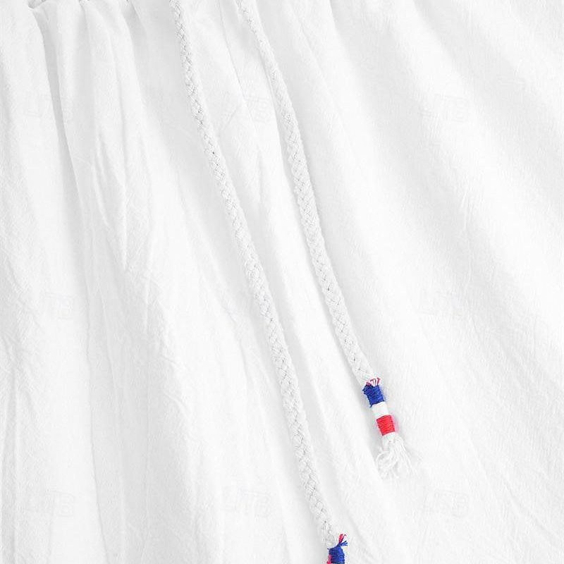 ❄️Elegantiškas dviejų dalių lininių ir medvilninių kelnių bei palaidinės komplektas vyrams-LT