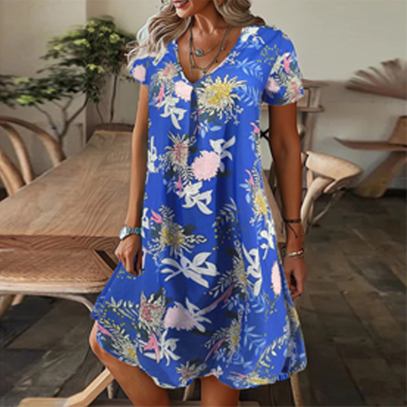 【M-3XL】🌺Elegantiška gėlėta suknelė-LT