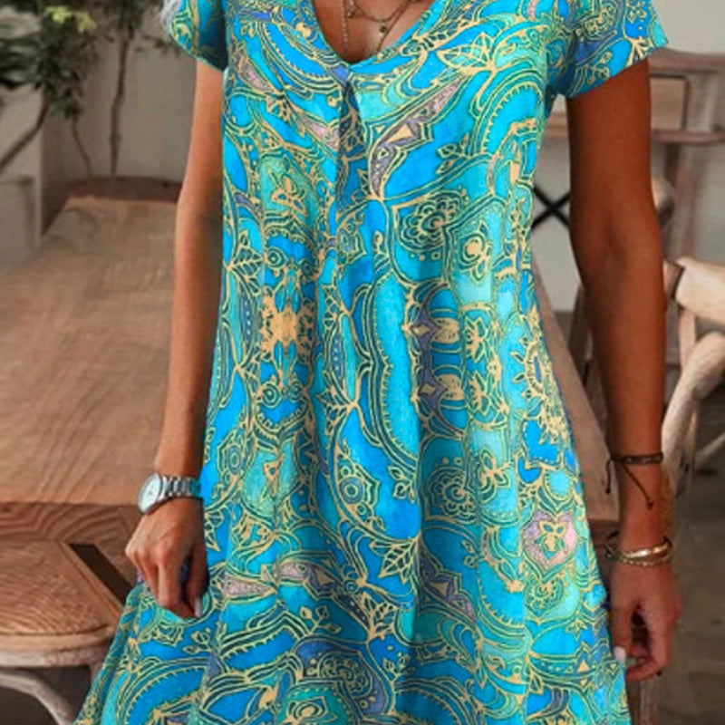 【M-3XL】🌺Elegantna cvetlična obleka-SI