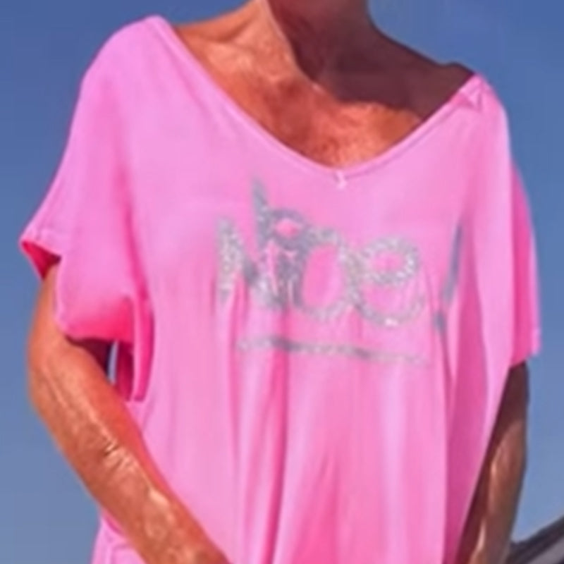 💖【S~5XL】Γυναικεία ολόσωμη φόρμα με τυπωμένα γράμματα και τσέπες σε μεγάλα μεγέθη-GR