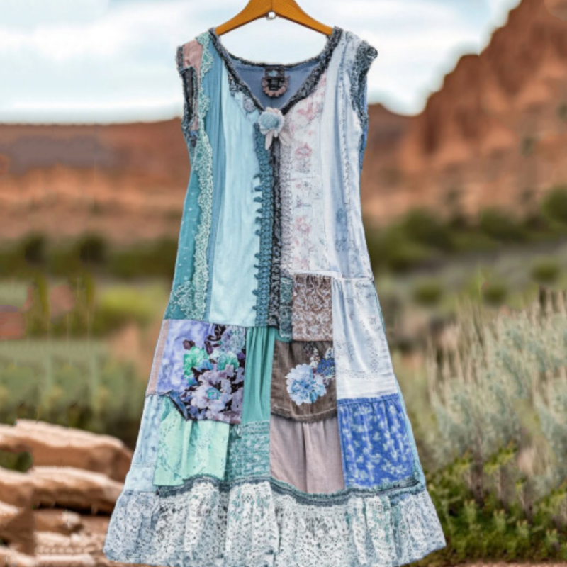 🔥 Rochie fără mâneci imprimată floral de epocă pentru femei 🍃👗-SI