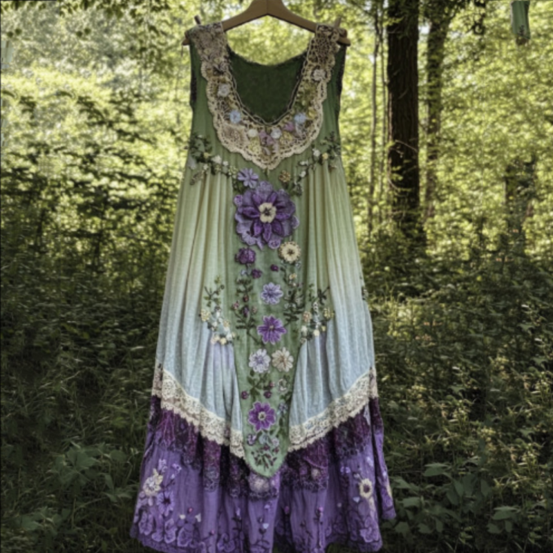 🔥 Rochie fără mâneci imprimată floral de epocă pentru femei 🍃👗-SI