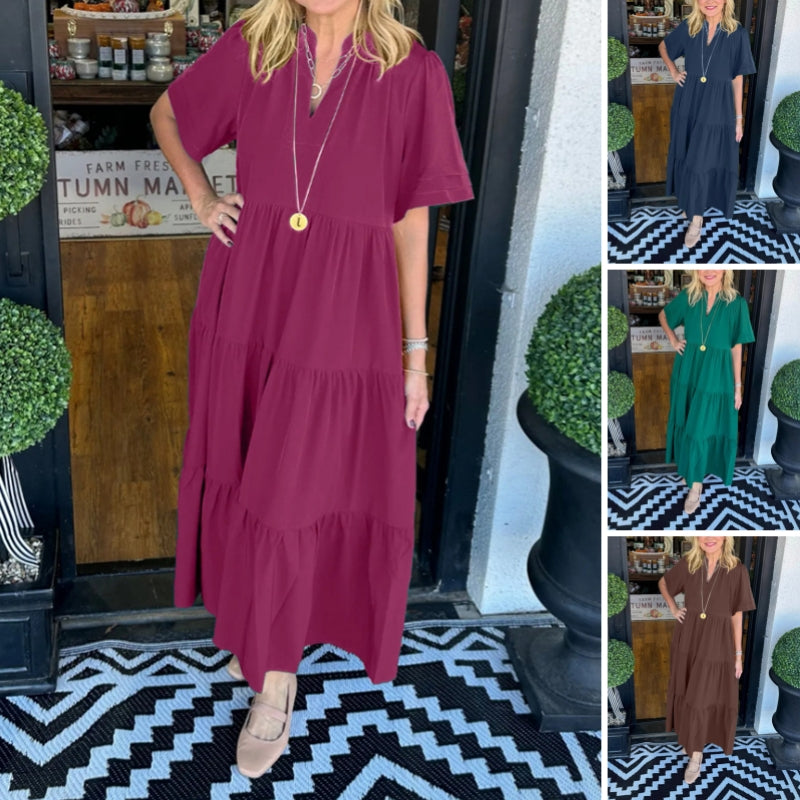 💐 Κομψή μακριά γυναικεία φούστα, πλούσια σε στρώσεις, χαλαρή και άνετη-GR