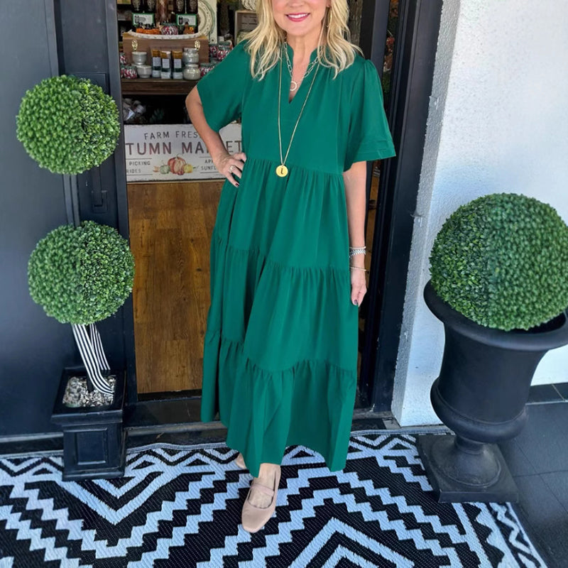 💐 Κομψή μακριά γυναικεία φούστα, πλούσια σε στρώσεις, χαλαρή και άνετη-GR