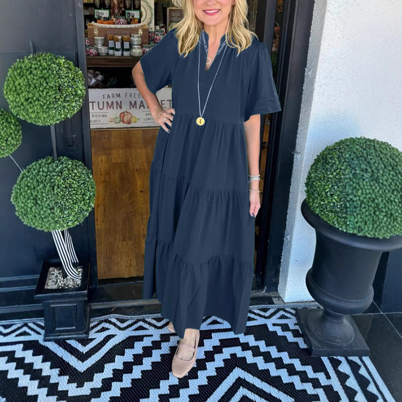 💐 Elegantiškas ilgas moteriškas sijonas, gausiai sluoksniuotas, laisvas ir patogus-LT