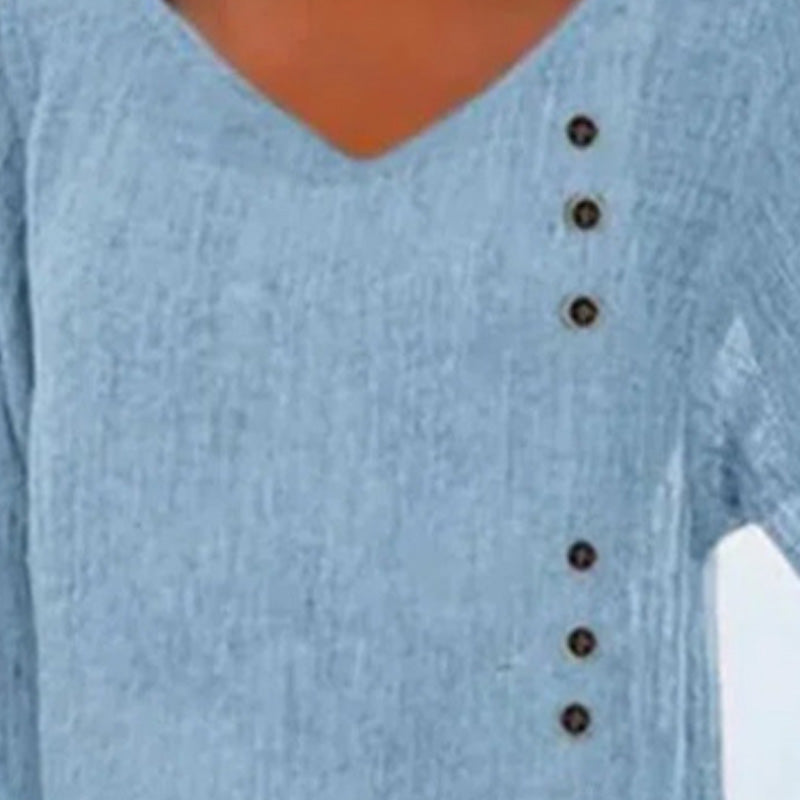 ✨Nauja moteriška romantiška, stilinga laisva palaidinė V formos iškirpte-LT