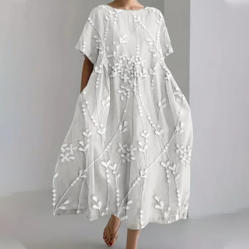 🔥Άνετο μάξι φόρεμα από 100% λινό-GR