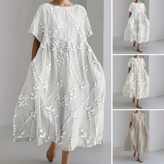 🔥Udobna maksi obleka iz 100 % lana-SI