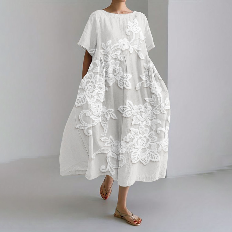 🔥Udobna maksi obleka iz 100 % lana-SI