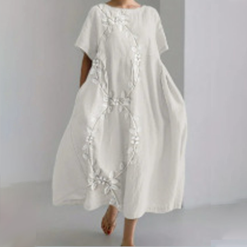 🔥Άνετο μάξι φόρεμα από 100% λινό-GR