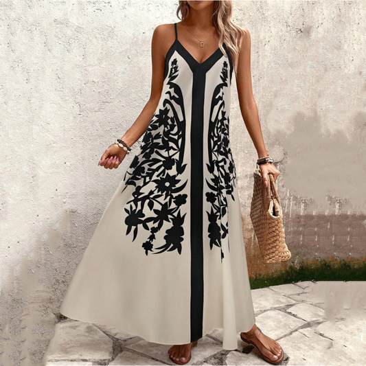 💃Dolge obleke s špagetastimi naramnicami za ženske-SI