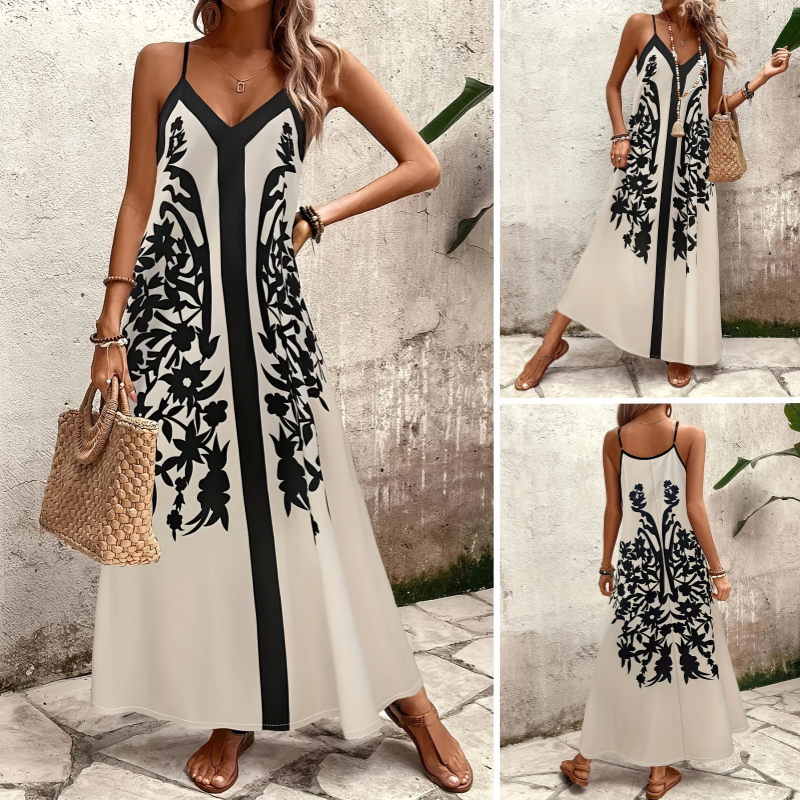 💃Dolge obleke s špagetastimi naramnicami za ženske-SI