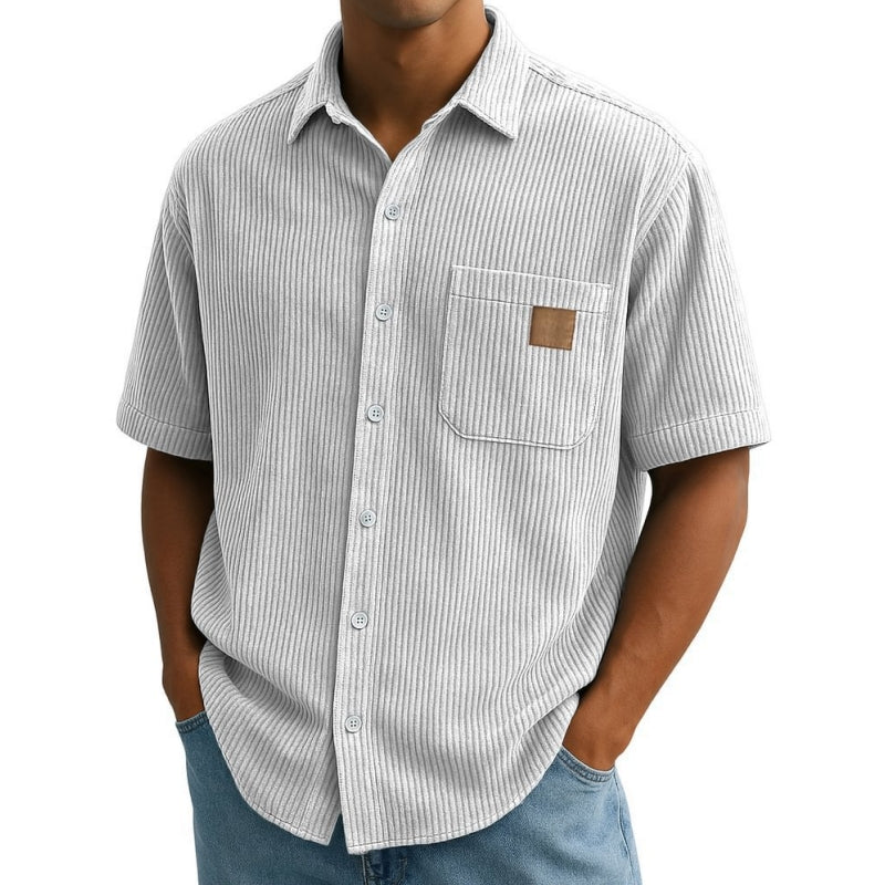 🔥Ανδρικά κοντομάνικα πουκάμισα με vintage πέτα-GR