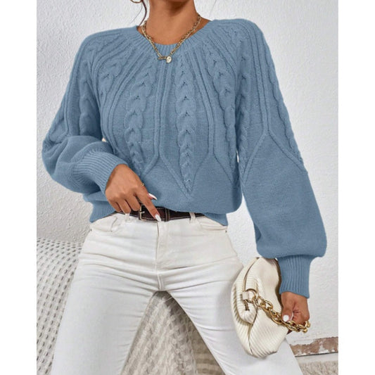 【S-2XL】✨Ženska ležerna pletena bluza z dolgimi rokavi-SI