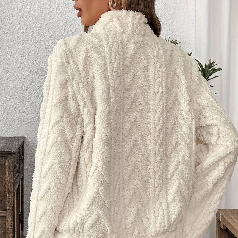 🍂 Pulover s kapuco in zadrgo na pol-SI