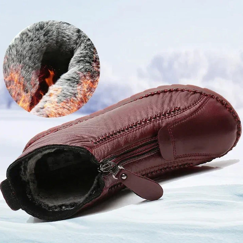 ❄️ Ženski zimski topli gležnjarji z zadrgo 👢💕-SI