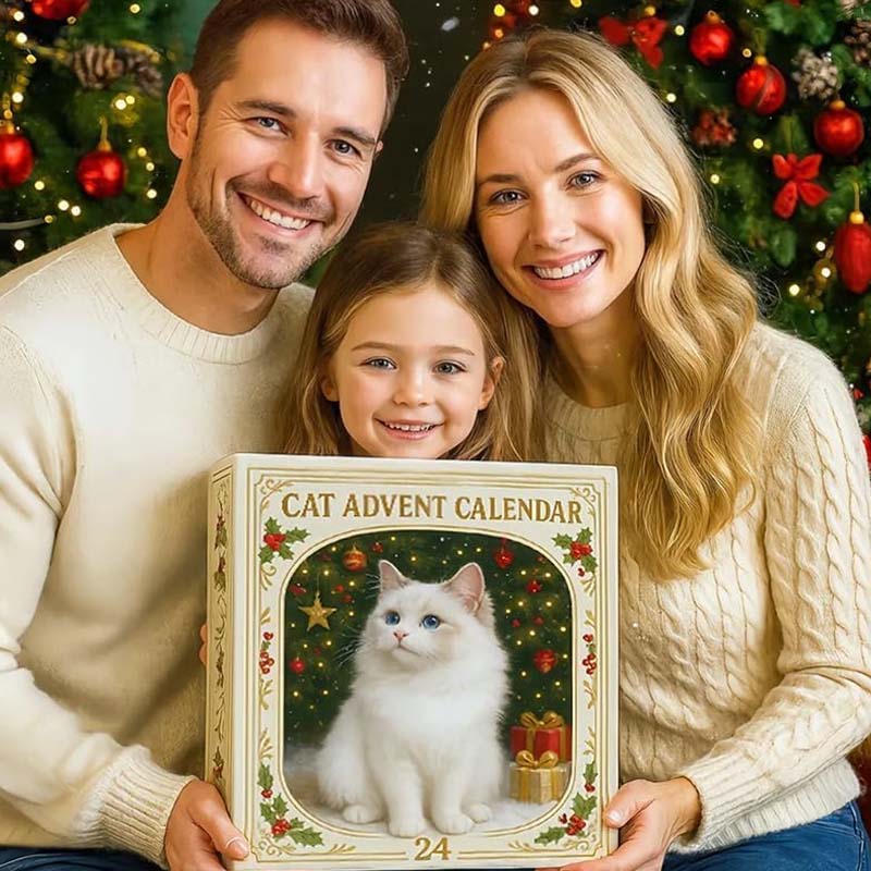 【🎁Božična ponudba🎄】Adventni koledar za ljubitelje mačk za leto 2025-SI
