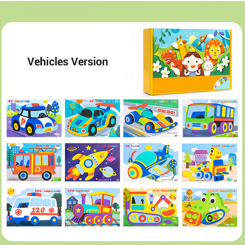 🧩🎨Naredi sam 3D nalepke iz EVA za otroke🎁-SI