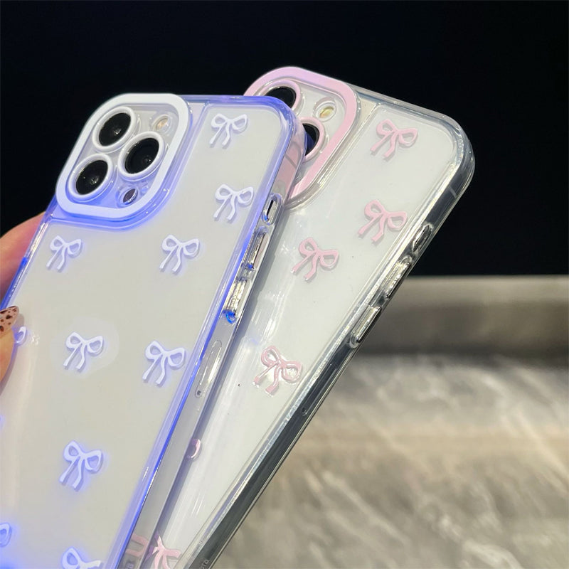 ✨Σε πολύ καλή τιμή📱Θήκη κινητού τηλεφώνου με φιόγκο με γκλίτερ-SI