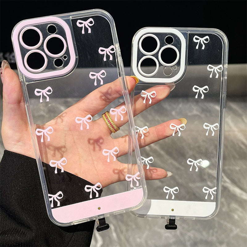 ✨Σε πολύ καλή τιμή📱Θήκη κινητού τηλεφώνου με φιόγκο με γκλίτερ-SI