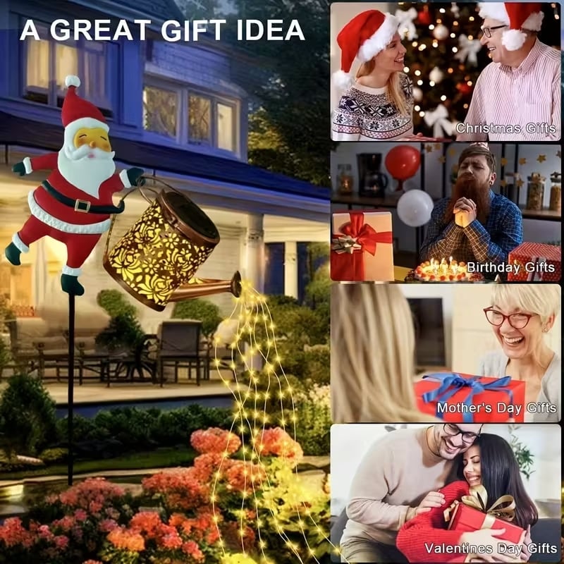 🎅 Božičkova solarna svetilka - Čarobna svetloba bo vaš vrt napolnila s prazničnim sijajem. ✨-SI