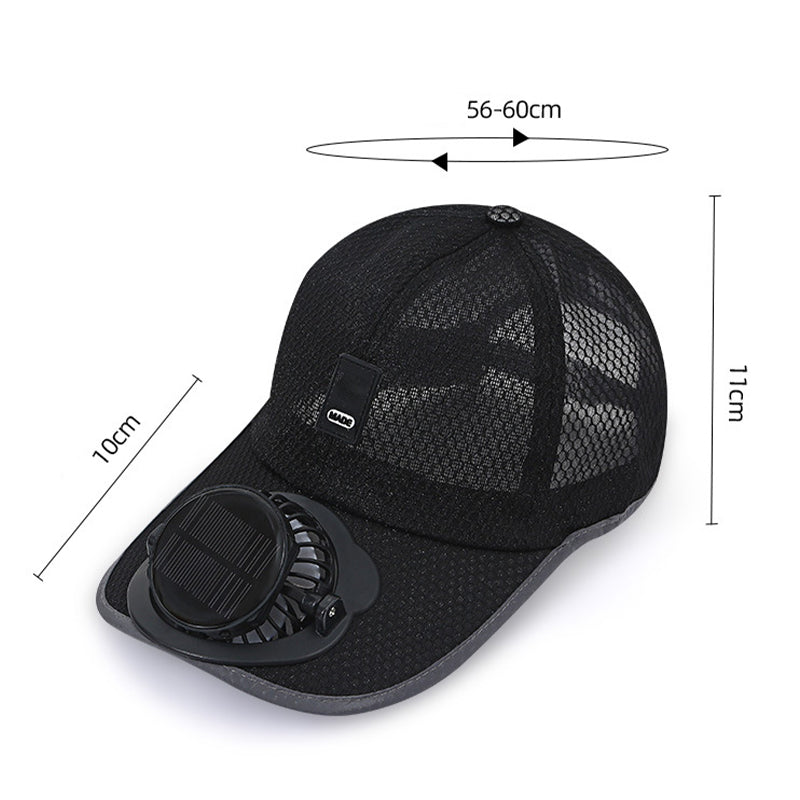 🔥Dihalna baseball kapa s solarnim ventilatorjem-SI