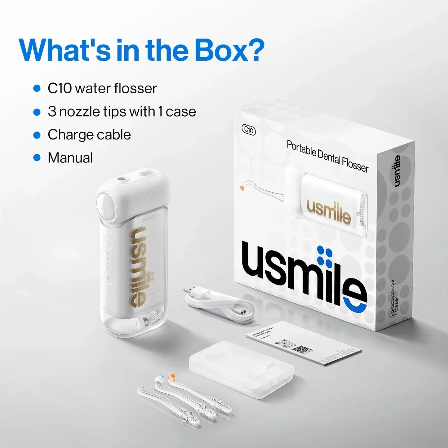 Prenosni zobni irigator Usmile C10-SI