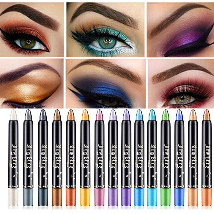 15 Χρώματα High Performance Eyeshadow Highlighter Pencil Αδιάβροχο Glitter Eyeshadow Pen Eyeliner 