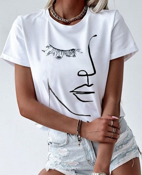 T-shirt Face Pink (πολλαπλά χρώματα) 